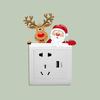 Pegatinas para interruptores de Año Nuevo, Navidad, Papá Noel, muñeco de nieve, alce, decoración para dormitorio de jardín de infantes, aula, Hongyan