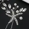 Verano 2022 Nuevo Estilo Tocados de Novia Horquilla para el Cabello de Cristal y Perla Juego de Dos Piezas Accesorios de Boda Accesorios para el Cabello Transfronterizo