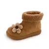 Botas de Algodão para Meninas com Flores, Botas de Algodão Grandes com Forro de Pelúcia para Aquecimento, Botas de Princesa Estilo Novo Inverno 2025 para Meninas, Adequadas para Crianças Mais Velhas, Botas de Neve