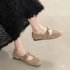 Zapatos Mary Jane Planos Estilo Retro Francés para Mujer, Nuevo Modelo Verano 2026, de una Sola Correa, Puntera Redonda, Elegantes Zapatos de Noche