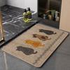 Alfombrillas Sencillas para Suelo de Baño, Absorbentes de Agua, Engrosadas, Antideslizantes, Resistentes a la Suciedad y al Desgaste, Alfombrillas para Suelo de Baño y Puerta de Inodoro para B&B
