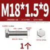 Tornillo Hexagonal Externo de Rosca Fina de Acero Inoxidable 304 M6M8M10M12M14M16M18M20*1/1.25/1.5