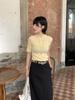 Tricô de Manga Curta Mmc Feminino 13 Fios Outono Novo Slim Fit High-Bottom Lã Gola Alta Camisa Base