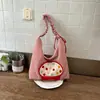 Bolsa de lona súper popular estilo coreano para mujer, nuevo modelo 2026, casual y versátil, bolsa de hombro y axila de gran capacidad para el día a día