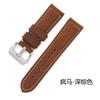 Pulseira de Couro Explosiva Spot Crazy Horse Fosca Cera de Óleo Couro Bovino Camada Superior Padrão Bambu Esportiva Masculina Pulseira de Relógio Peina