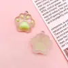 Colgante de Resina Verde Aguacate Bola de Carne de Gato Mariposa Encanto Llavero de Color Crema DIY