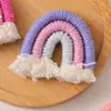 Accesorios Colgantes Arcoíris Siete Colores Estilo Escandinavo DIY Colgantes Decorativos Tejidos con Cuerda de Algodón Hechos a Mano Accesorios Pequeños para Joyería