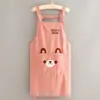 Blusa de Manga Larga para el Hogar y la Cocina para Mujer para Usar Delantal de Pana Anti-Manchas de Dibujos Animados Ropa de Trabajo Especial para Catering
