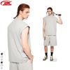Chaleco de Algodón Negro para Hombre, Verano 230g Estilo Callejero Americano Holgado Deportivo Marca de Tendencia Chaleco sin Mangas de Cuello Alto.