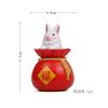 Pequeño Fresco Serie de Bendiciones Año del Conejo Bolsa de Dinero Roja Dandan Figura de Mano DIY Conejo Muñeca para Jardinería Paisajismo