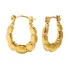 Pendientes Moda Femenina Ins Diseño de Nicho Hebilla para Oreja Hip-hop Accesorios Simples para Oreja Tendencia Oro Forma de U Círculo de Lenteja Hebilla Italiana