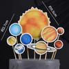 Decoração de bolo de aniversário Modelo de Aviação astronauta Expedição Espacial Foguete Caça 7 peças Brinquedo