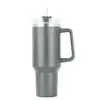 Nuevo Modelo Transfronterizo Taza de Hielo de 40 oz con Asa, Taza Gigante para Coche con Asa de Silicona y Popote, Taza Aislada para Montar en Coche