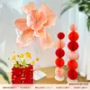 Decoração de Casamento Tira Longa Caractere Xi Flor Puxada Decoração Suspensa Arranjo do Quarto de Casamento Quadrado Masculino e Feminino Teto de Fundo de Casa Nova Pingente Suspense