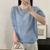 Suéter de Crochê com Recortes de Um Ombro para Mulheres, Novo Estilo Francês para o Início do Outono, Blusa Solta Elegante e Relaxada