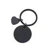 Llavero Redondo de Acero Inoxidable en Blanco de Venta Caliente Transfronteriza con Fotos y Muestras Grabado de Logo Colgante de Joyería Regalo Conmemorativo
