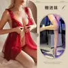 Noche Sexy Camisón con Abertura Sexy Pijama Ropa Interior Sexy Tentación Hueco Tirante Transparente Ropa de Casa