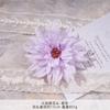 Crisantemo Llama Cabeza de Flor Artificial DIY Sombrero Fondo de Pared Guirnalda Flor Individual Tocado Ropa Horquilla para el Cabello Material de Flor Hecha a Mano