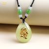 Cristal luminoso vidrado contas verdes Zodiac Pingente Luminoso 12 Zodíaco mesmo colar para homens e mulheres aniversário das crianças