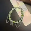 Pulsera Estilo Bosque [Hada Mariposa Verde] con Dulce Diseño de Mariposa Verde, Joyería de Moda y Estéticamente Agradable para Puestos