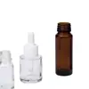 Venta al por mayor de fábrica Botella transparente de 5 ml para aceites esenciales Botella de vidrio de 10 ml Sub-botella cosmética de 50 ml