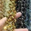 6mm 8mm Furo Transversal Cristal de Morango Cristal Multifacetado Contas Soltas DIY Pulseira Feita à Mão Acessórios de Joias para Pendurar no Carro Contas