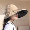 Protetor solar Chapéu Verão Feminino Anti-UV Shell Guarda-sol Chapéu Vazio Top Chapéu de Sol Aba Grande Verão Faixa de Cabeça Dobrável