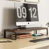 Suporte elevatório para computador de mesa, suporte elevatório para monitor de laptop, organizador de mesa para dormitório, suporte de base para tela de escritório