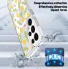 ¿Es artículo popular de celebridad de Internet flor amarilla y hoja funda de teléfono magnética para Apple 17 cubierta protectora transparente para iPhone 16
