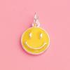 Coreia Dongdaemun Pulseira de Moda Pingente Prata s925 Cola Gota Óleo Gota Rosa Azul Preto Amarelo Pingente Sorriso