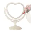Espejo de Maquillaje de Escritorio Nuevo Estilo Estilo Europeo Retro Espejo Doble para Vestidor Espejo de Escritorio Simple Espejo Portátil de Princesa Tamaño Mini