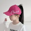Boné de Baseball Infantil Moda Verão Proteção Solar Rabo de Cavalo Alto Top Aberto Viseira para Meninas Chapéu de Sol para Bebê Chapéu de Sol Tendência