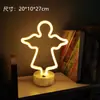 Lâmpada de Mesa para Modelagem LED Neon Transfronteiriça Lâmpada de Atmosfera Celebridade da Internet Decoração de Quarto para Festas de Natal Lanterna