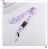 Novo Lanyard de Celular Simples de Cor Clara Desenho Animado Porta-Cartão Tira Trançada Lanyard de Estudante Combinação Lanyard de Identificação de Trabalho Pendurado no Pescoço
