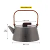 Hervidor de Agua de Titanio Puro Snow Rock, Estufa de Té, Juego para Preparar Té, Tetera para Conservar la Salud, Estufa Eléctrica de Cerámica, Sala de Té Casera