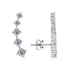 Atacado Transfronteiriço Personalizado Doce-Legal Alto Padrão Brilhante Luxo Leve Orelhas de Brinco Banhadas a Ouro 14K Moissanite Estilo Fada Moda Joia de Orelha