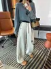 Pantalones Casuales Peludos Talla Grande para Mujer Otoño Invierno Cintura Alta Caída Adelgazantes Sueltos Pierna Ancha Pantalones Talla Grande para Niñas 200 Jin Pantalones de Pierna Recta