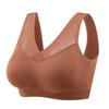 Sujetador tipo chaleco para mujeres de mediana edad y mayores, ropa interior inalámbrica de talla grande para mamá, sujetador deportivo push up con espalda de belleza fina
