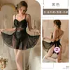 Meili Kou Verano Nuevo Sexy Estilo Puro Deseo Malla Lazo Encaje Transparente Mujer Hogar Tentación Camisón 2079