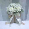 191 Buquê de Noiva Mori Buquê de Casamento Flores de Simulação Rosa Enviar Namorada Pedido de Casamento Registro Foto de Casamento Buquê