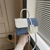 Popular Contraste Cor Bolsa Pequena Feminina 2023 Verão Novo All-match ins Crossbody Bag Textura de alta qualidade Bolsa quadrada pequena portátil