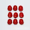 Acessórios Antigos de Cinábrio Contas Redondas Esculpidas Furo Reto Contas Espalhadas Pulseira Colar Acessórios para Joias Artesanais DIY Semi-acabados