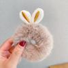 Orelhas de coelho Pelúcia Anel de cabelo fêmea animal peludo Tridimensional bonito menina macia outono e inverno Natal corda de cabelo sapo verde menina