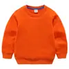Sudadera Infantil 2026 Nueva Colección de Primavera Color Sólido para Niños Estilo Coreano Cuello Redondo Tops para Niños Pequeños Ropa de Primavera de Manga Larga para Niñas