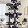 Suministros para Mascotas Gris Marco de Escalada para Gatos de Múltiples Niveles Cama para Gatos Tabla Rascadora para Gatos Pegatina de Pared de Escalada para Gatos Integrada Sofá Resistente al Desgaste