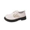 Sapatos de Couro Pequenos Estilo Britânico para Mulheres 2024 Outono Novo Retrô Casual Versátil Mary Jane de Sola Grossa Mocassins Preguiçosos