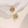 Novos Brincos Hidráulicos de Aço Inoxidável Irregulares de Ouro 18K Não Desbotam para Mulheres Brincos Exagerados Não Desbotam Joia para Orelha