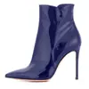 Botas de Moda Europeas y Americanas Transfronterizas Puntiagudas de Charol con Tacón Alto para Mujer Botas de Mujer Comercio Exterior Botas de Mujer Talla Grande 45