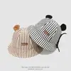 Sombrero de Bebé Niña para Bebé Sombrero de Cubo Rayado de Moda con Lazo Sombrero de Pescador Kukuji para Niños Sombrero de Sol de Verano