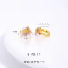 Accesorios DIY de Oro Arena de Larga Duración de Color Fuerte con Colgante de Broche Universal Tachonado de Diamantes, Calabaza, Separador de Flor de Cuatro Hojas, Pulsera y Colgante para Joyería